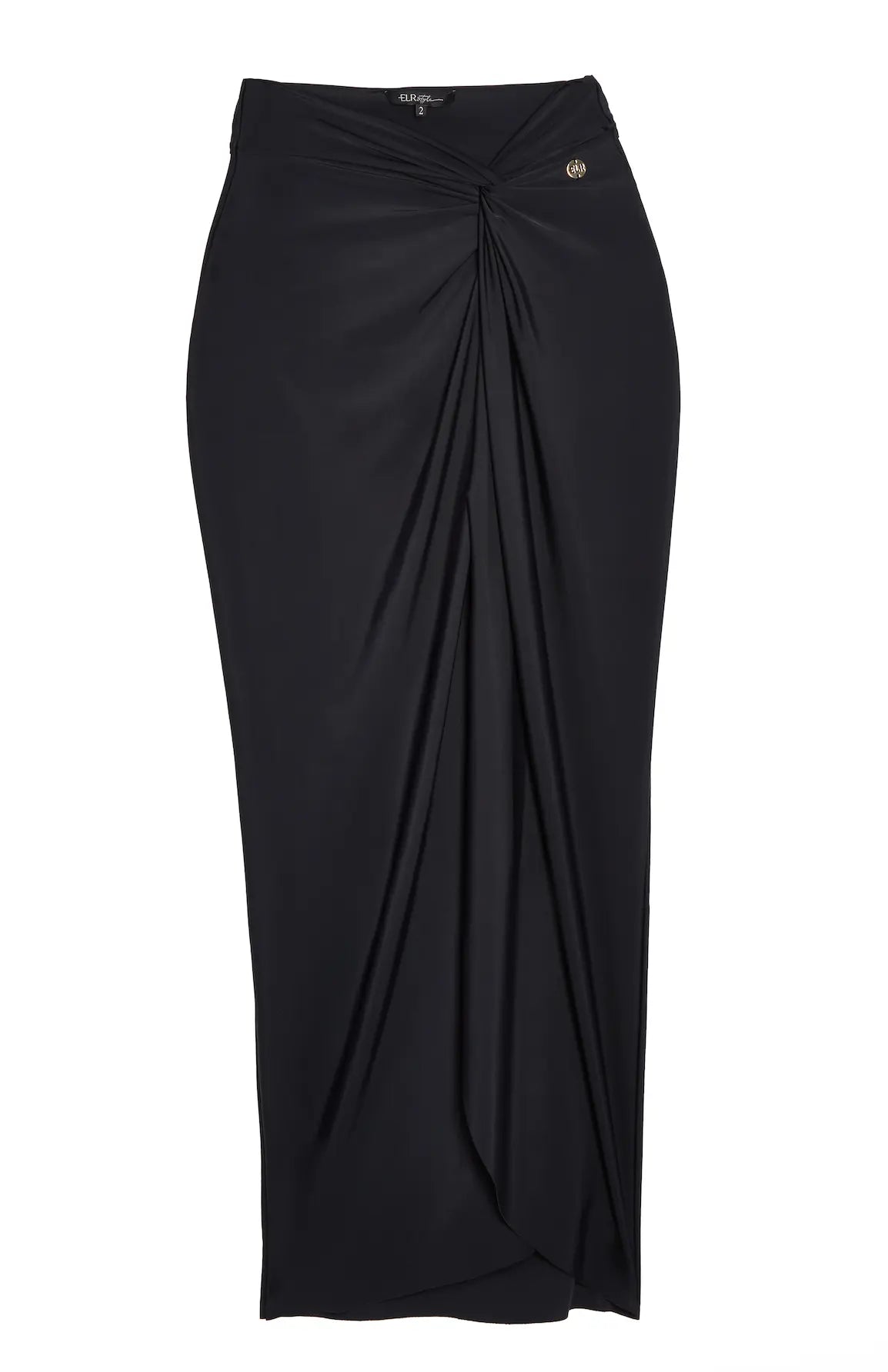 Long Shaping Swim Skirt with Knot-front and Split-leg RELR