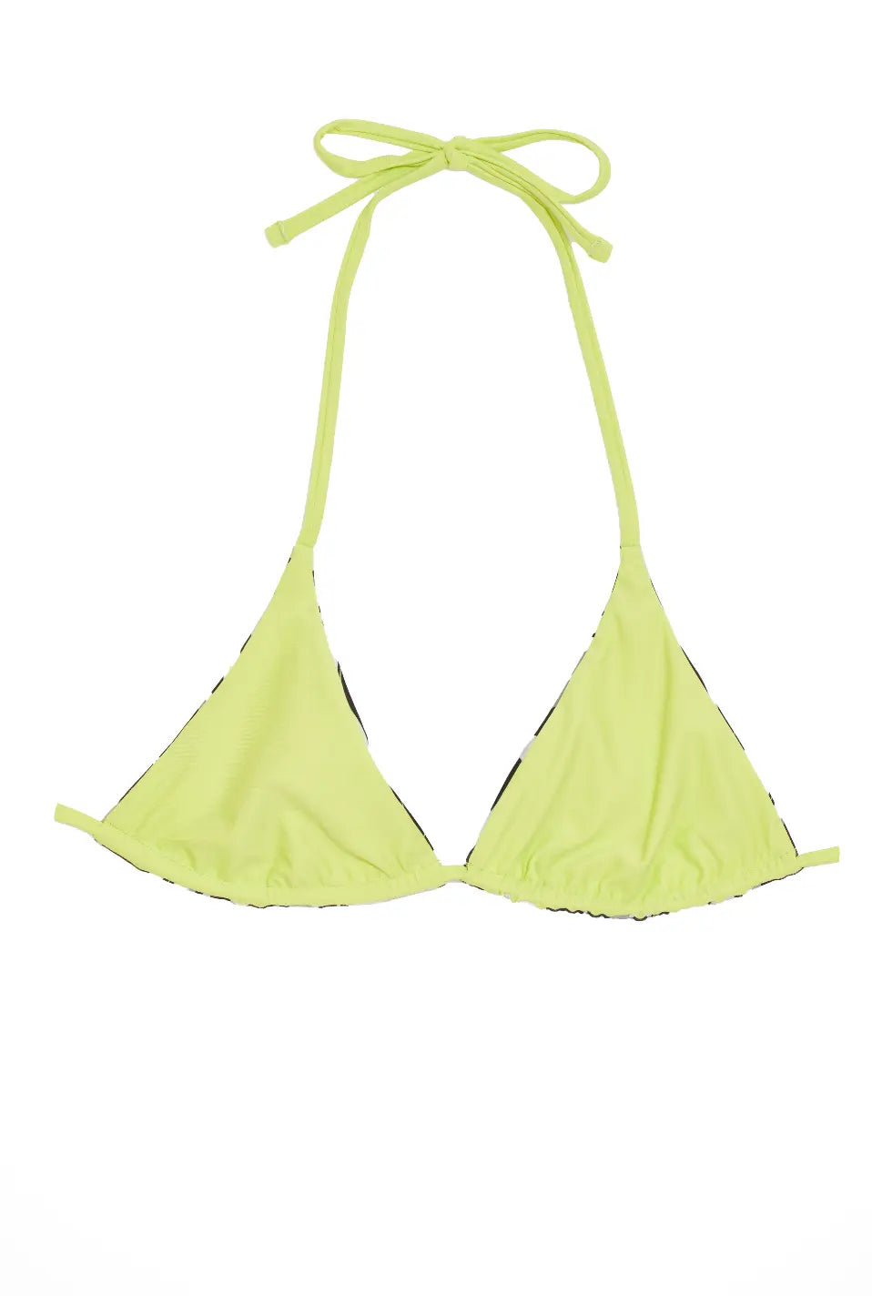 Triangle Halter Neck Reversible Abstract Bikini Top RELR