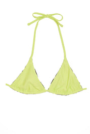 Triangle Halter Neck Reversible Abstract Bikini Top RELR