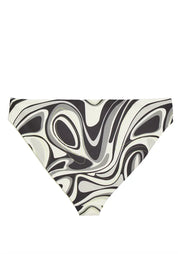 Hipster/Low-Rise Full-Coverage Reversible Abstract Bikini Bottoms RELR
