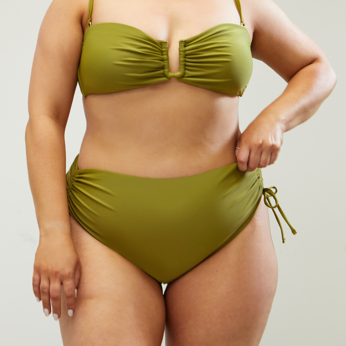 Olive green swimsuit bottoms on sale