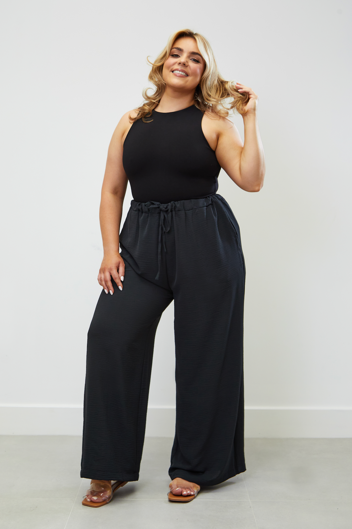 High Waisted Wide Leg Olivia Trousers RELR
