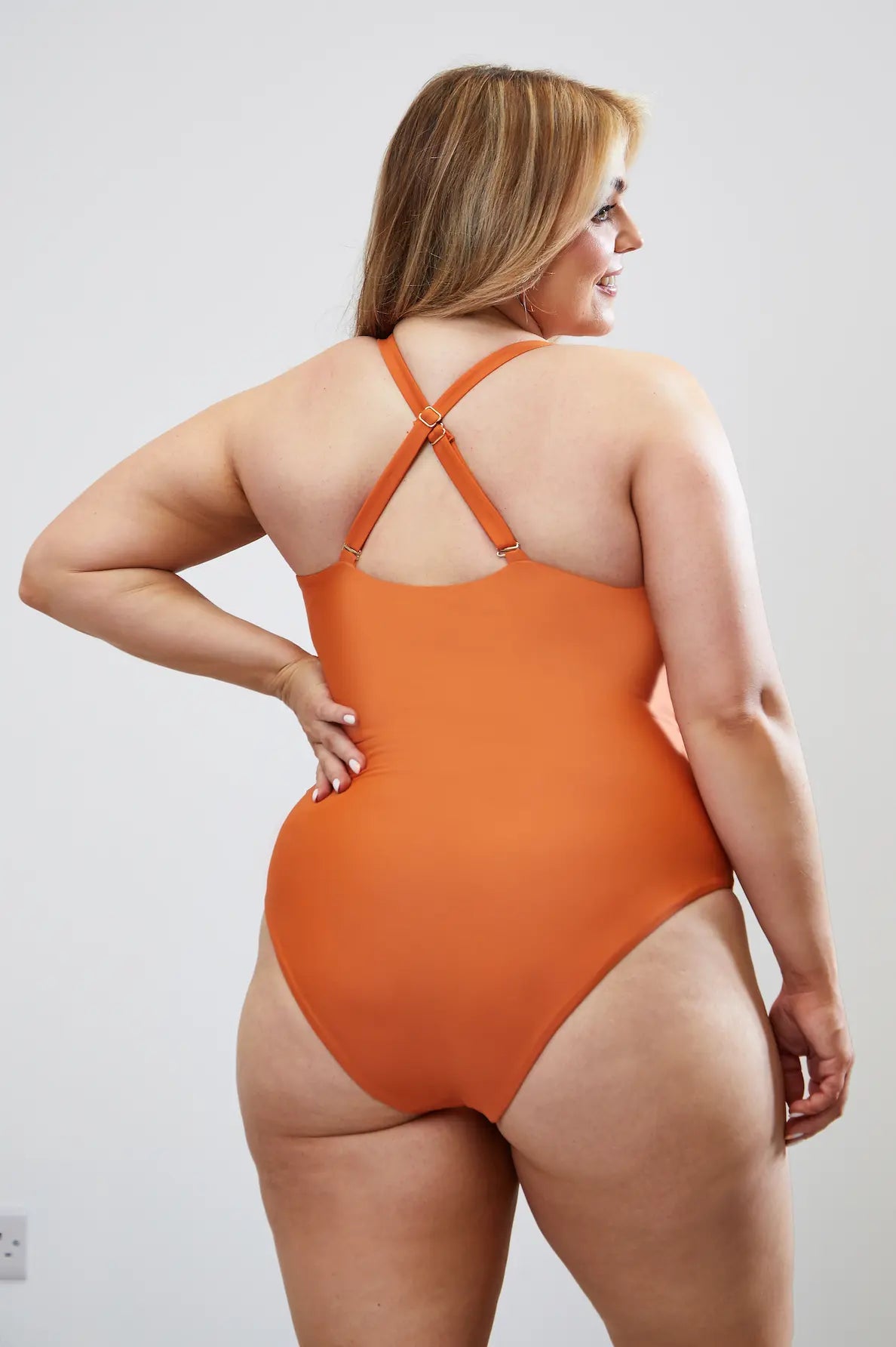 Adjustable Strap Cross Back Shaping Swimsuit Elrstyle