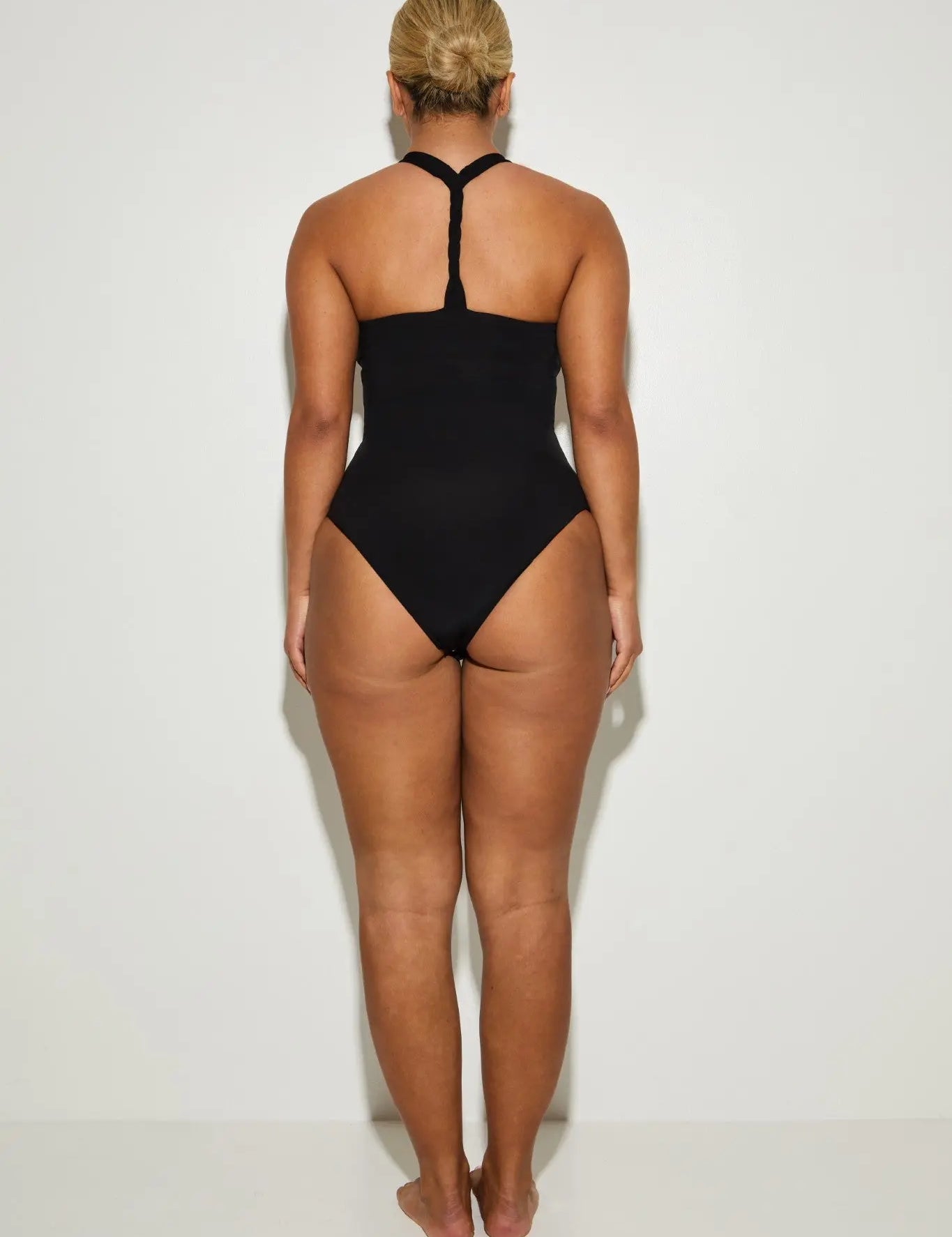 Scoop Square Neck 'Amelia' Bodysuit With Twist Back - Black (Limited Edition) RELR