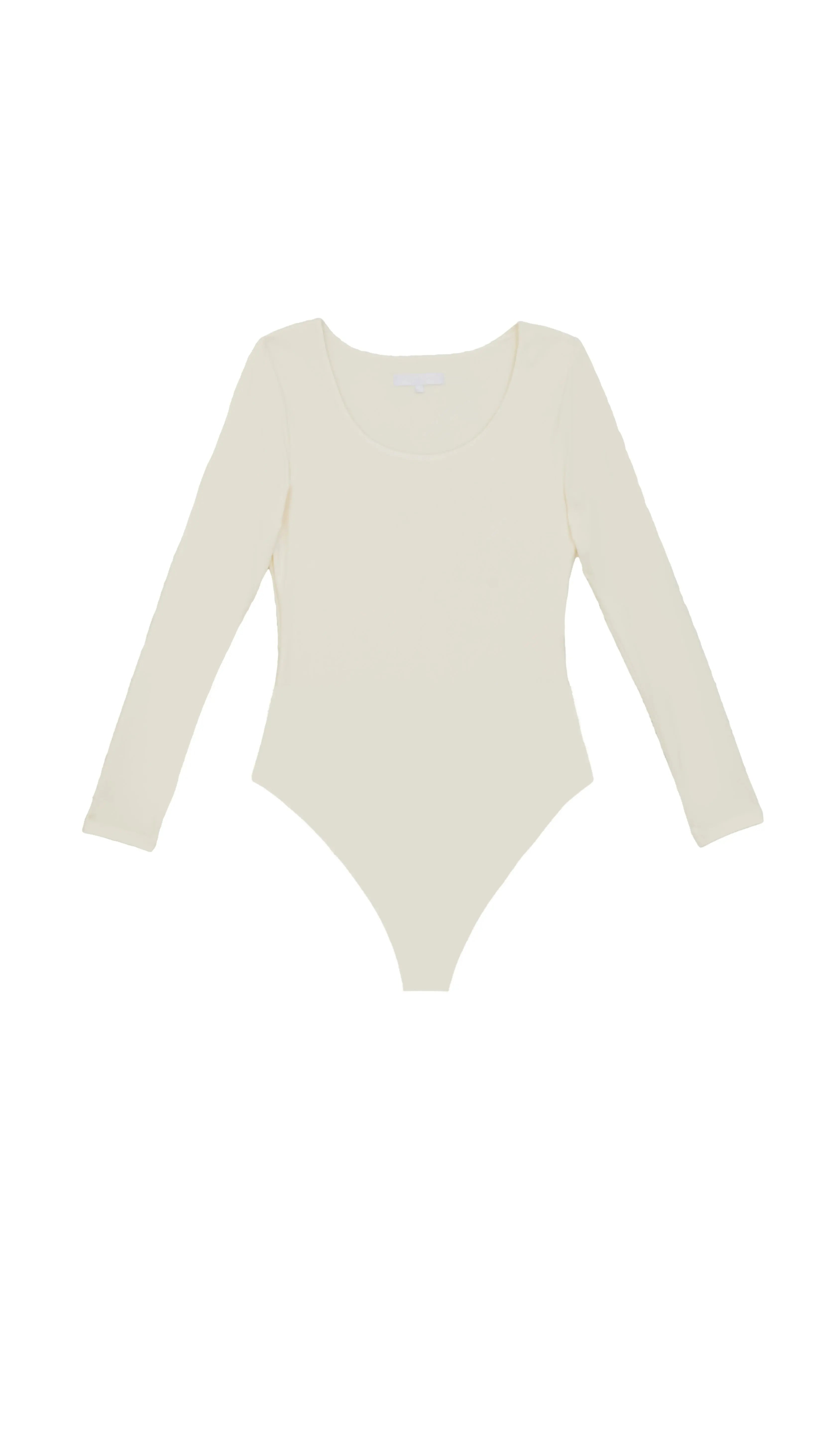 Long Sleeve Scoop Neck 'Charlotte' Bodysuit - Coconut Elrstyle