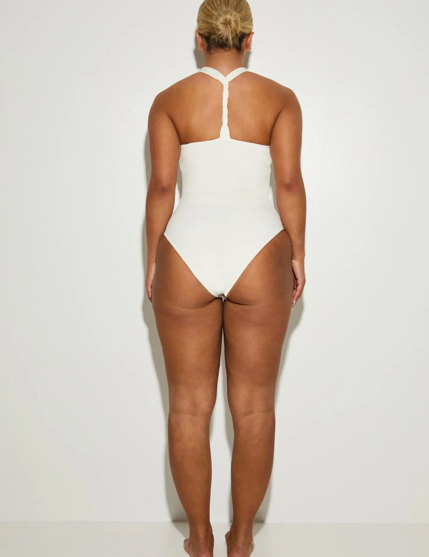 Scoop Square Neck 'Amelia' Bodysuit With Twist Back - Coconut (Limited Edition) RELR