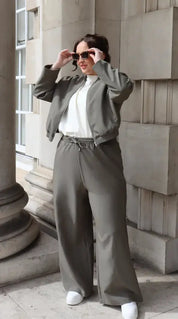 High Waisted Wide Leg ‘Mila’ Trousers - Sea Turtle Elrstyle