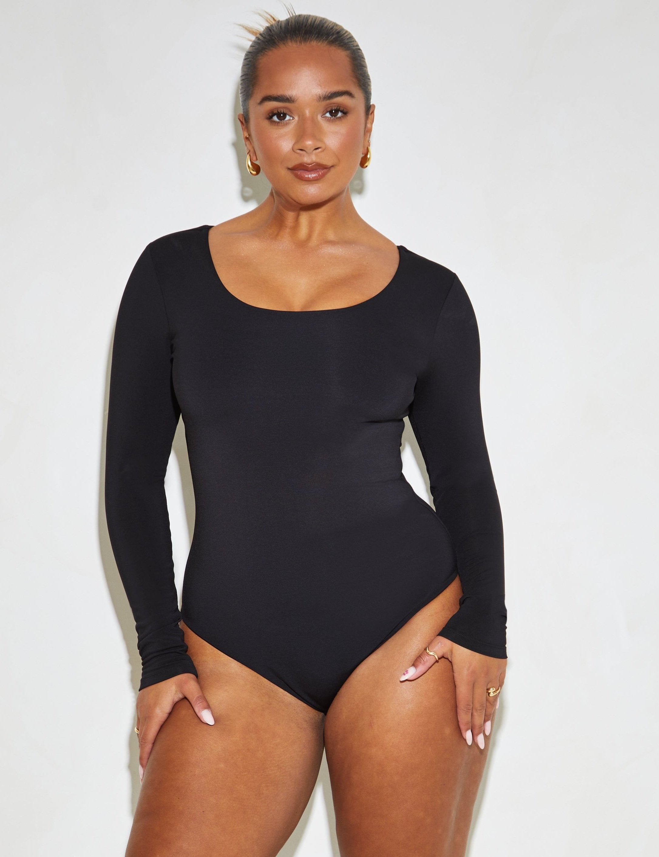 How To Style Your Black Long Sleeved Bodysuit This Spring