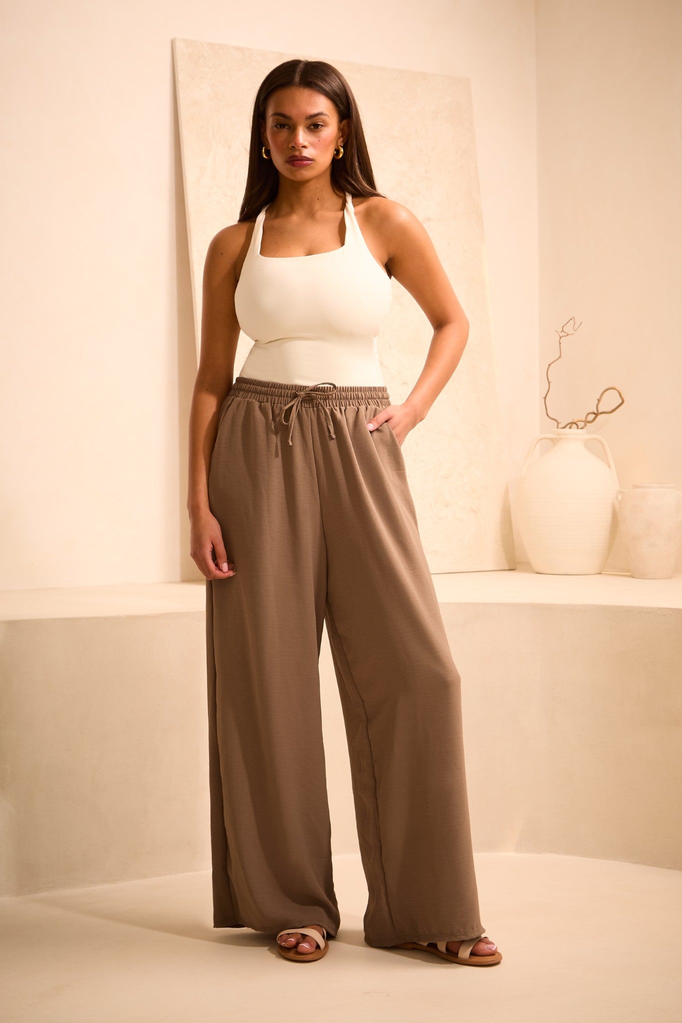 Scoop Square Neck 'Amelia' Bodysuit With Twist Back - Coconut (Limited Edition)