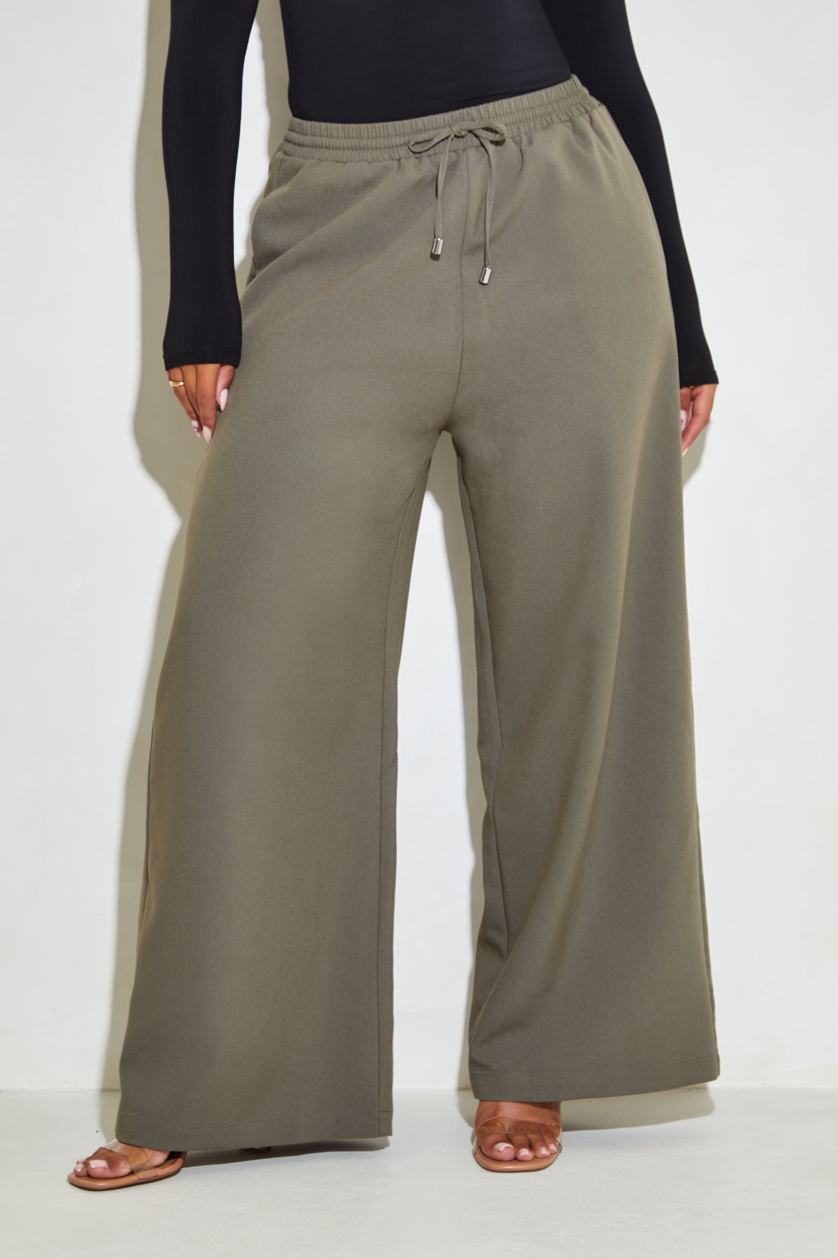 High Waisted Wide Leg ‘Mila’ Trousers - Sea Turtle