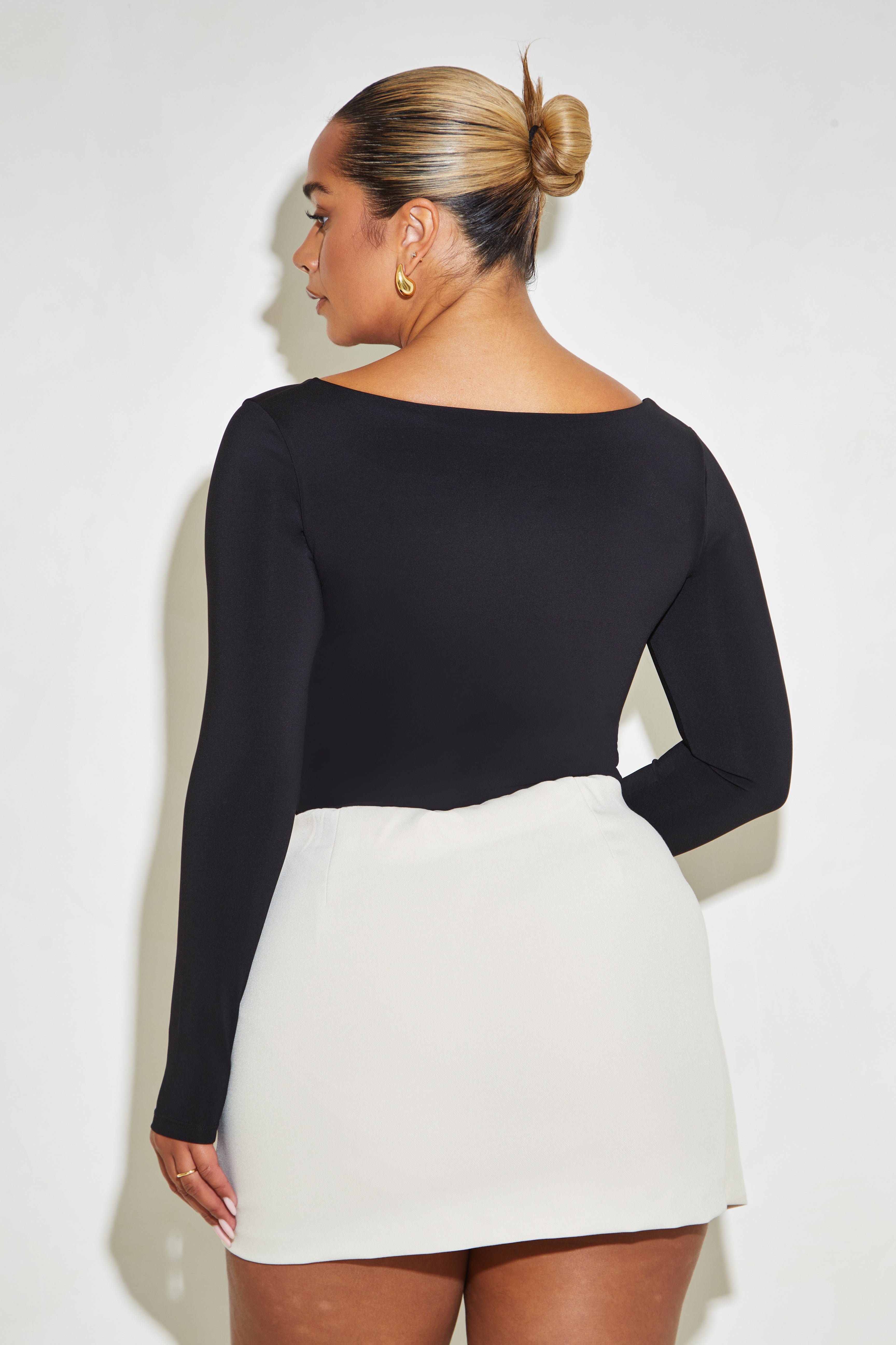 Tailored High Waisted ‘Kirsty’ Skort - Almond Milk