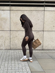 Dani Crew Neck Long Sleeve Ruched Side Top