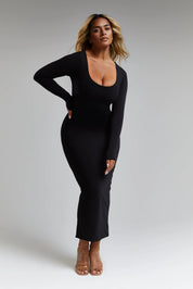 Long Sleeve Scoop Neck Maxi 'Lola' Dress Elrstyle