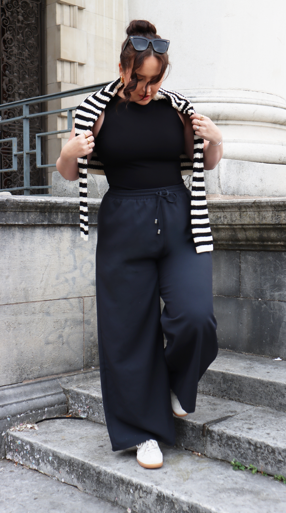 High Waisted Wide Leg ‘Mila’ Trousers - Black