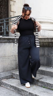 High Waisted Wide Leg ‘Mila’ Trousers - Black
