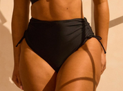 Ruched Adjustable High Waisted Bikini Bottoms