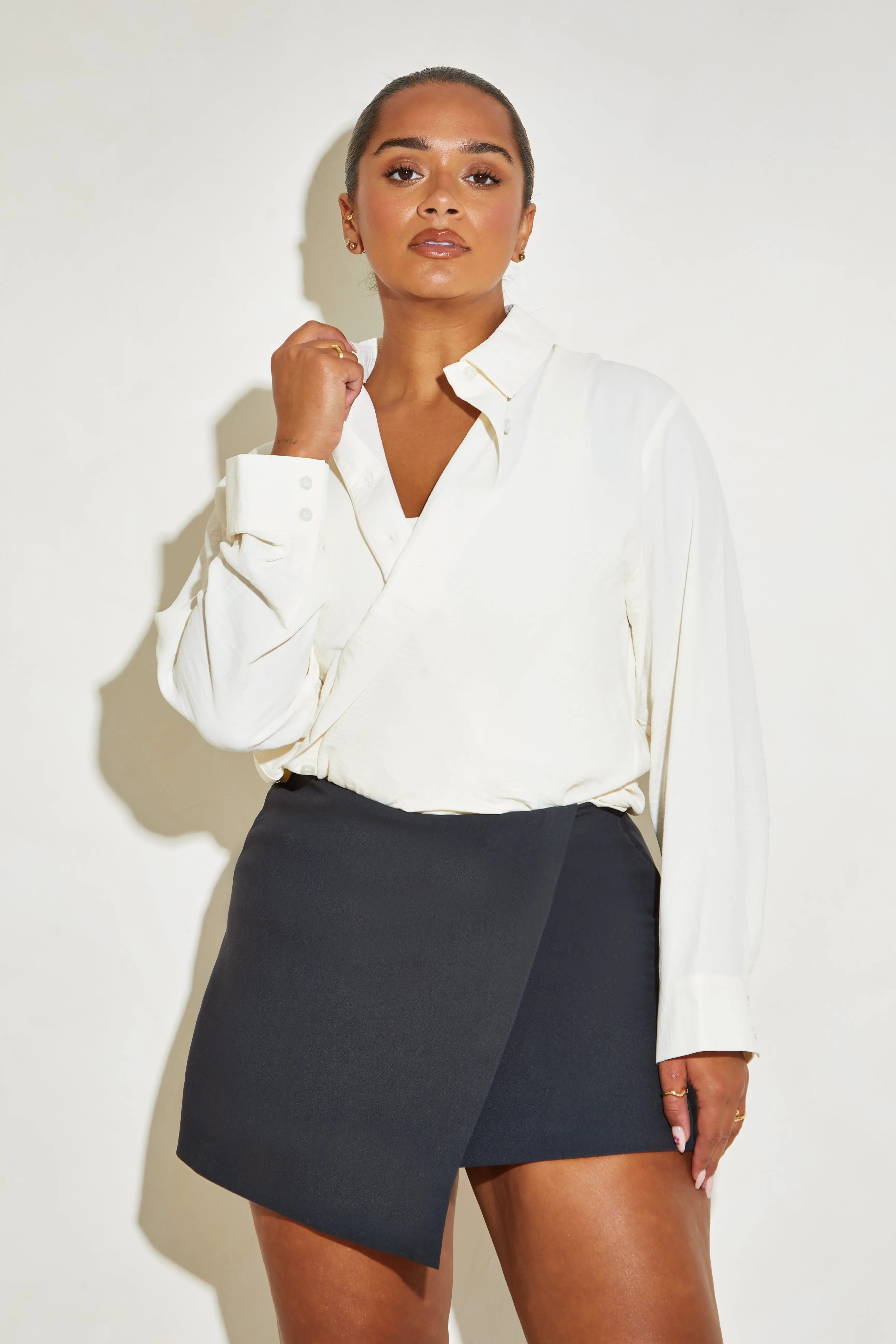 Oversized Button-Up Women’s ‘Chloe’ Shirt - Coconut RELR