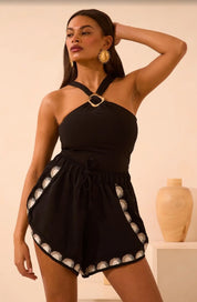 Embroidered High Waisted Floaty Shorts 'Lucy' - (Limited Edition) RELR