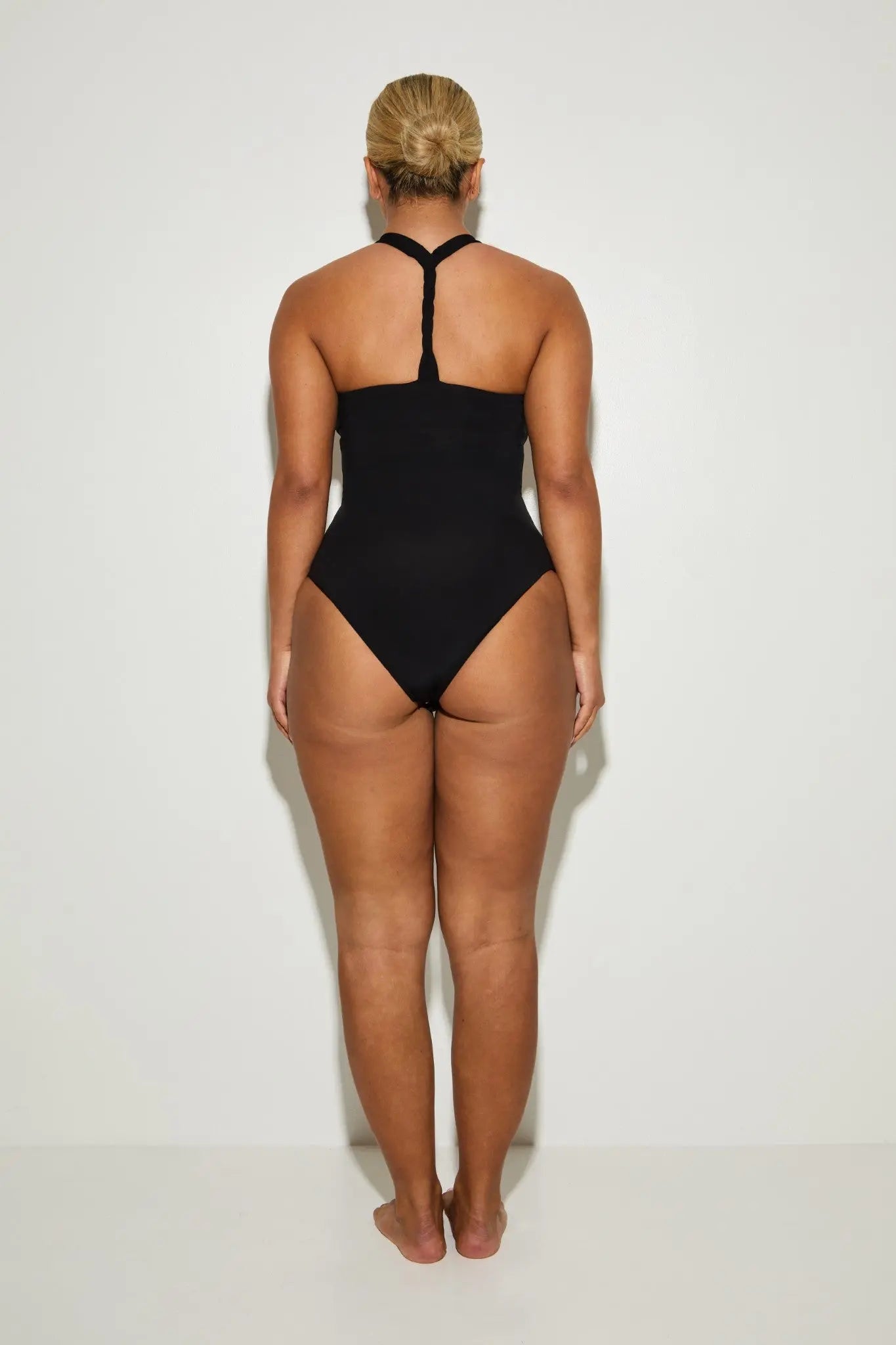 Scoop Square Neck 'Amelia' Bodysuit With Twist Back - Black (Limited Edition) RELR