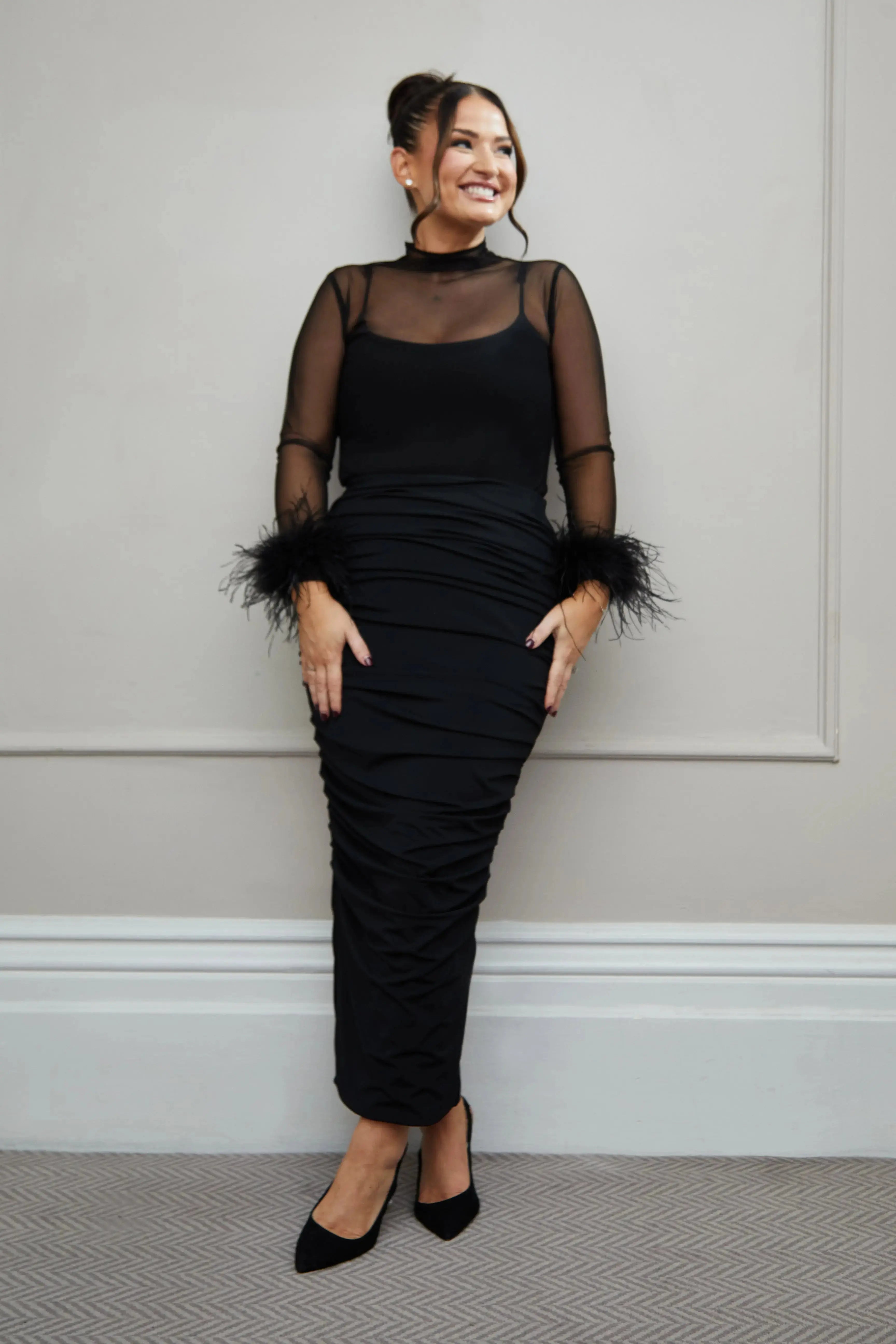 High Waisted Maxi Ruched 'Evie' Skirt Elrstyle