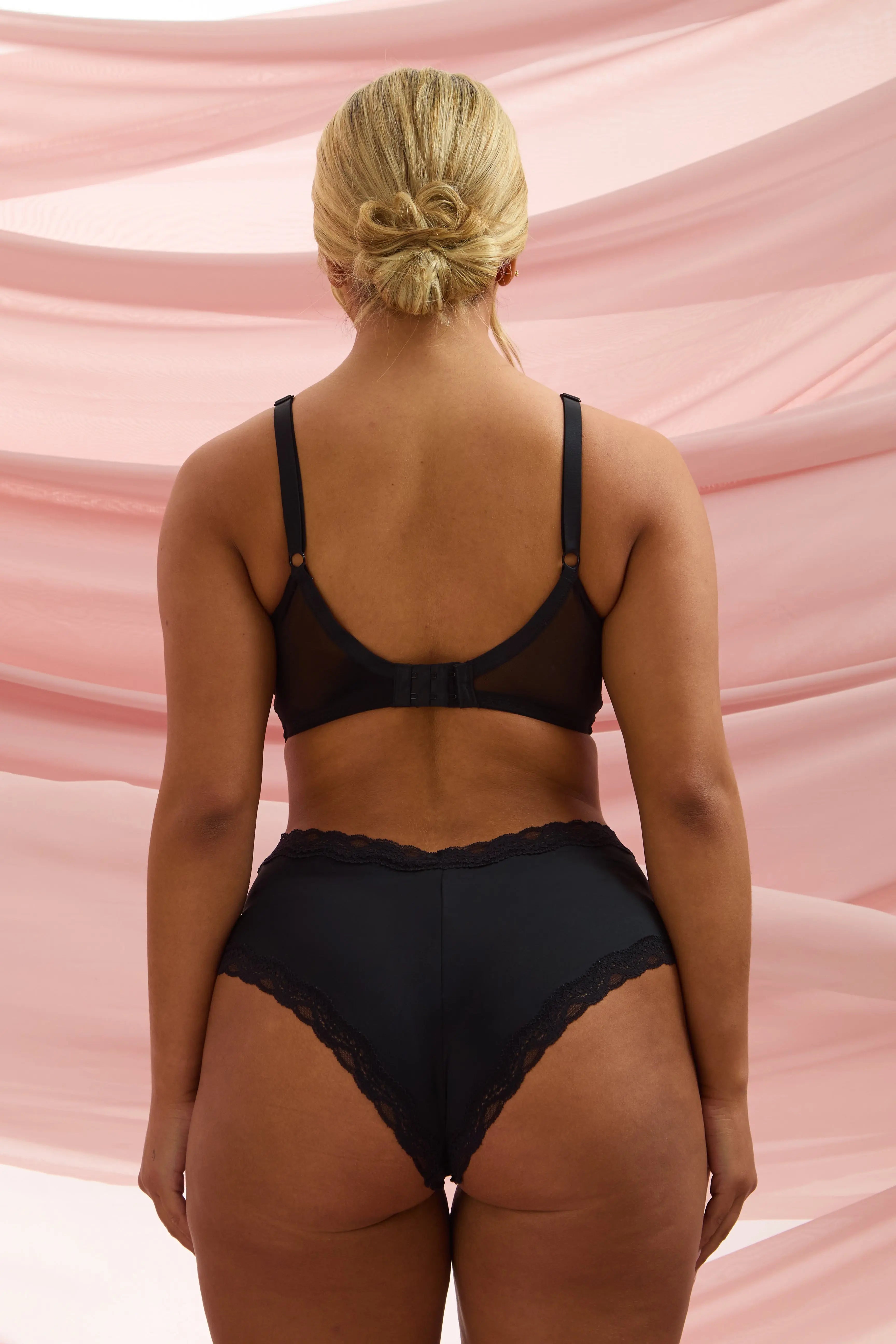 High Rise Lace Trim Brazilian Briefs (3-Pack) RELR