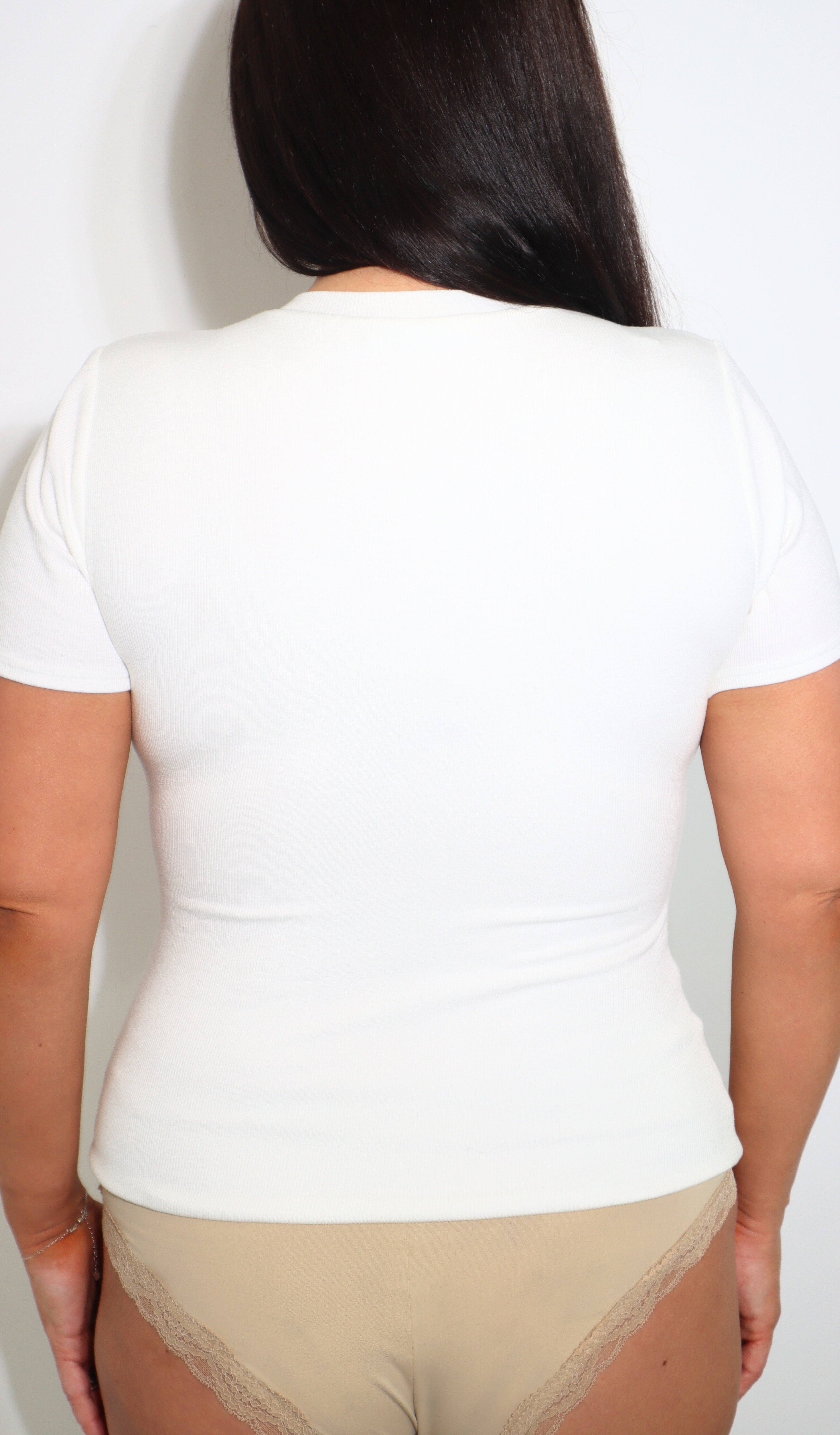 Luxe Ribbed Knit ‘Lauren’ Top - Frost