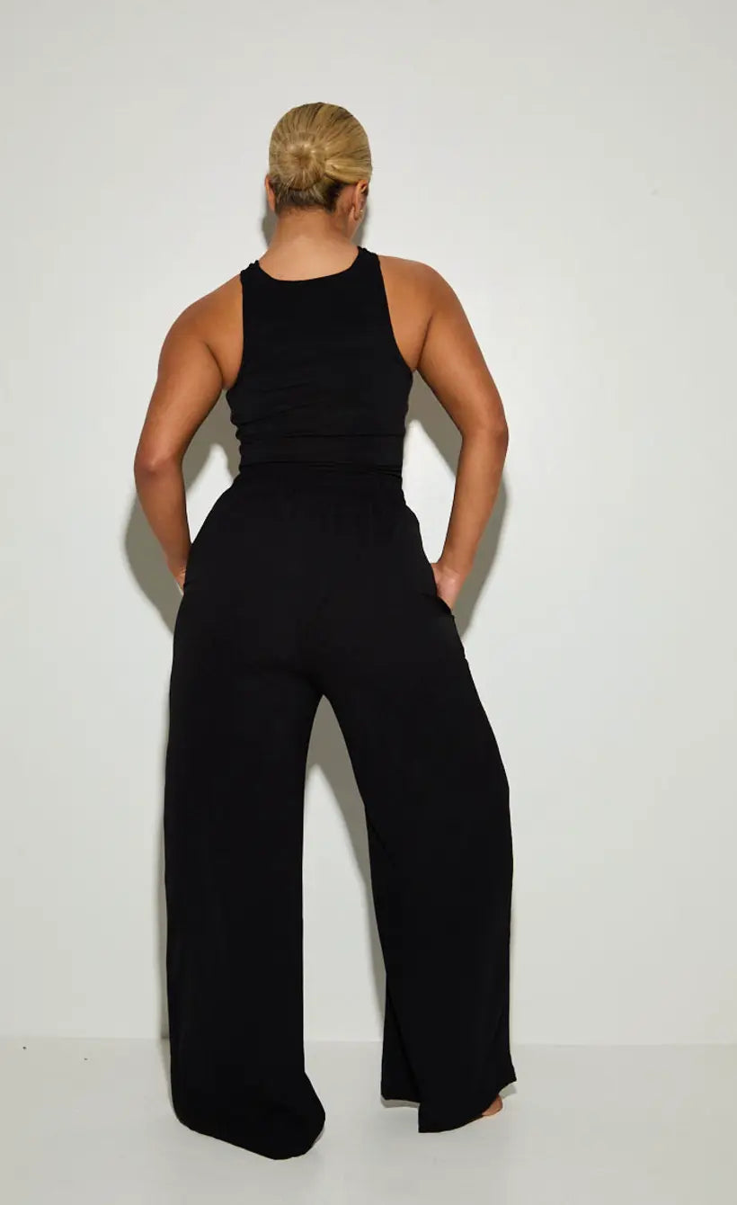 Gold Ring Detail Halterneck 'Nell' Bodysuit -Black (Limited Edition) RELR