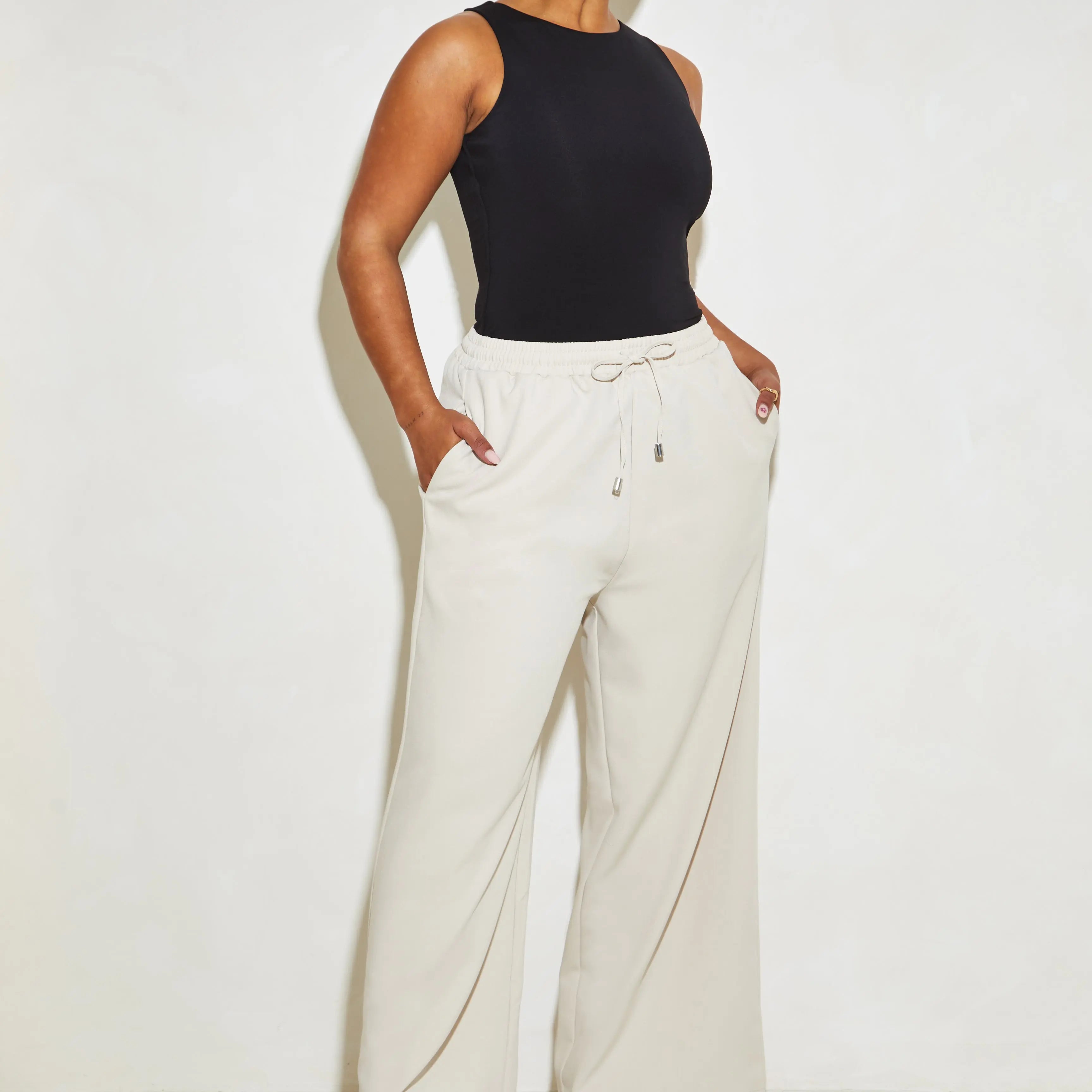 Racer Neck Double Layer 'ELR' Bodysuit - Black Elrstyle