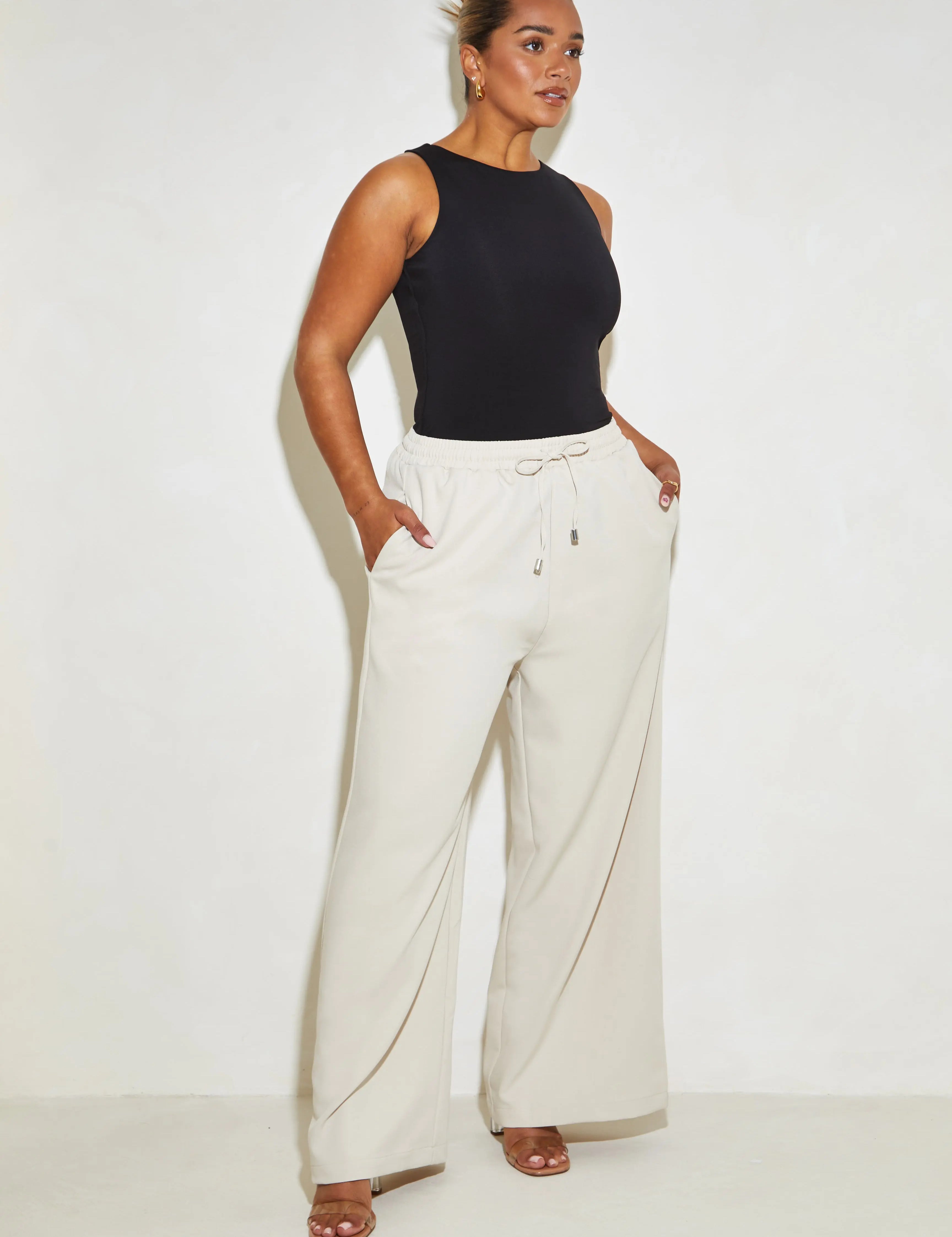 Racer Neck Double Layer 'ELR' Bodysuit - Black Elrstyle