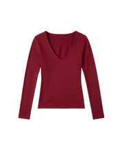 Long Sleeve Plunge Neck 'Grace' Top