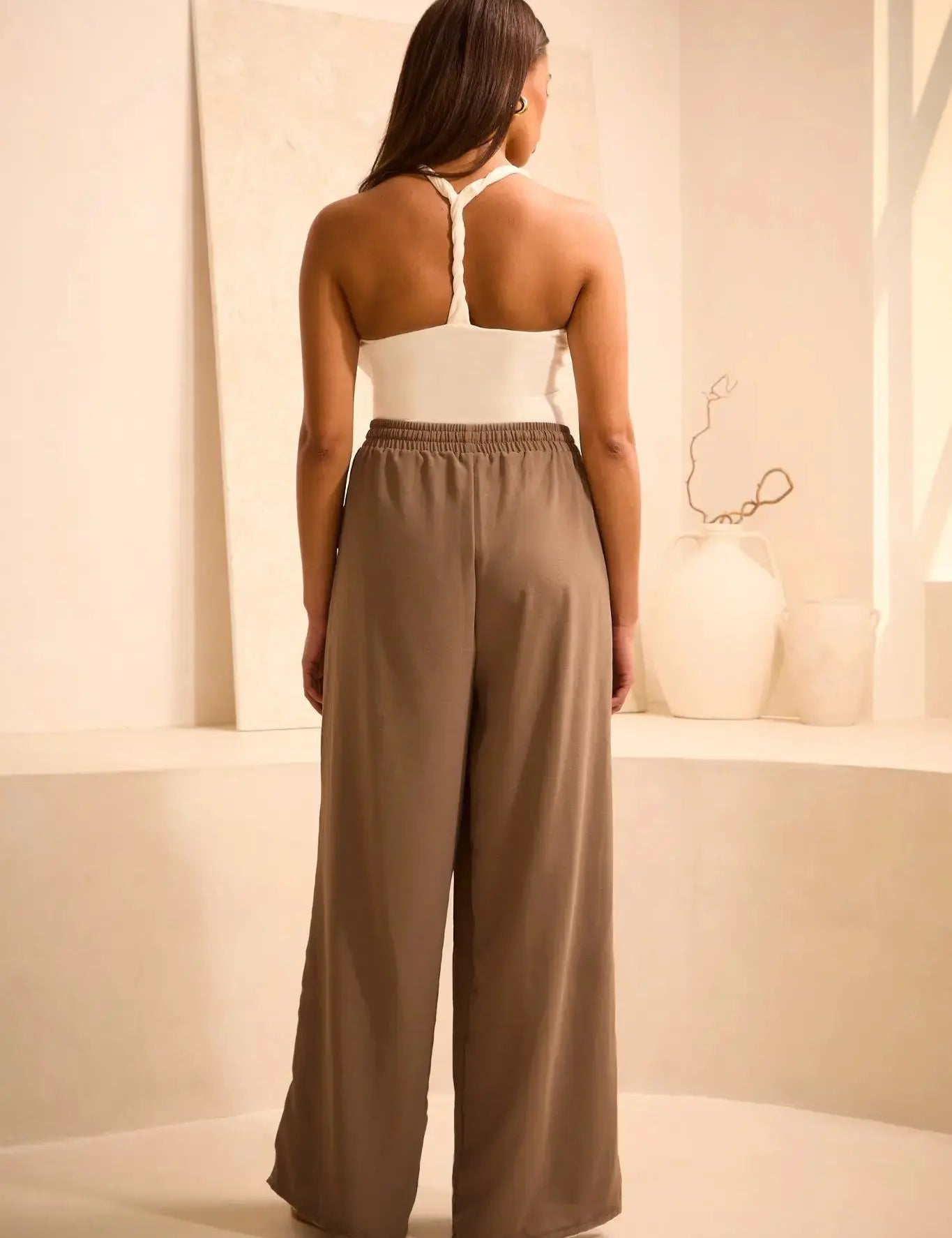 Scoop Square Neck 'Amelia' Bodysuit With Twist Back - Coconut (Limited Edition) RELR
