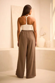 Scoop Square Neck 'Amelia' Bodysuit With Twist Back - Coconut (Limited Edition) RELR