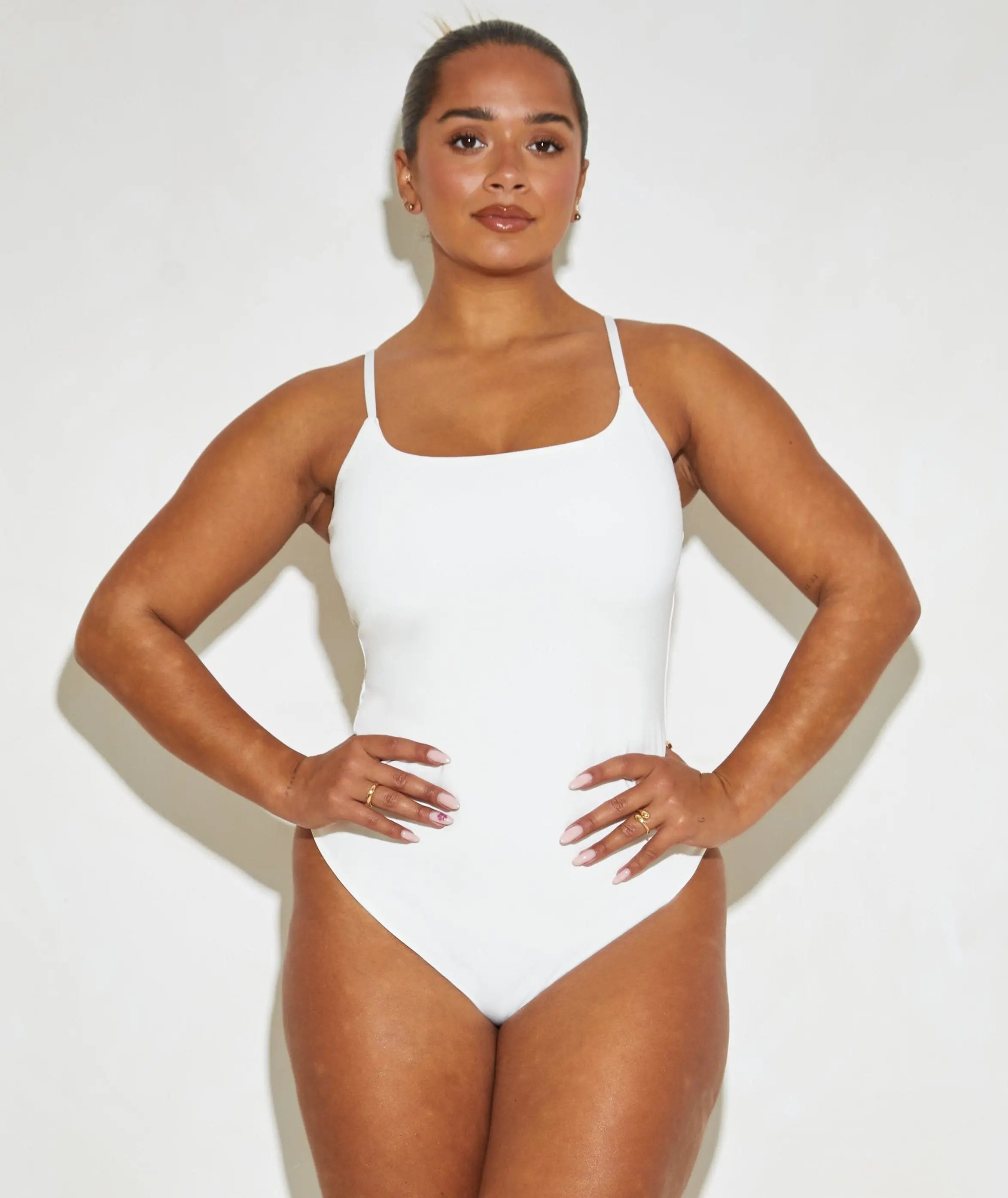 Strappy Cami 'Sonny' Adjustable Bodysuit - Coconut Elrstyle